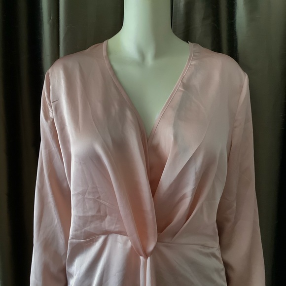 Pretty little Thing 10 Gold Pink Satin Dress - Picture 3 of 7